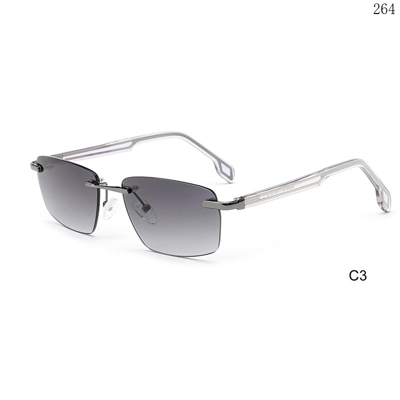 Dachuan Optical S25649 China Supplier Good Quality Rimless Shades Sun Glasses with Custom Orders (8)