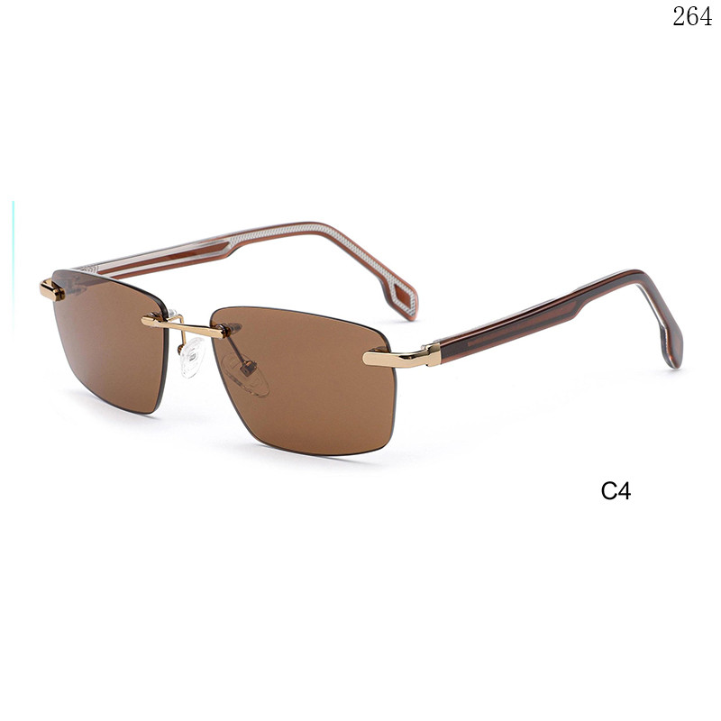 Dachuan Optical S25649 China Supplier Good Quality Rimless Shades Sun Glasses with Custom Orders (9)