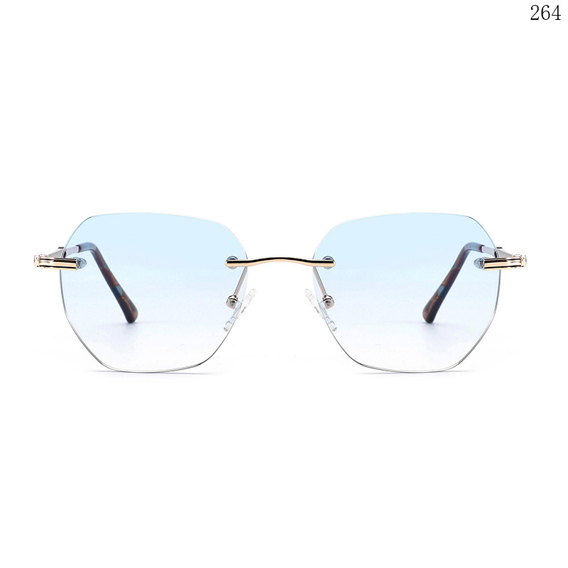 Dachuan Optical S25653 China Supplier New Coming Rimless Sunglasses Frame with Small Orders (2)