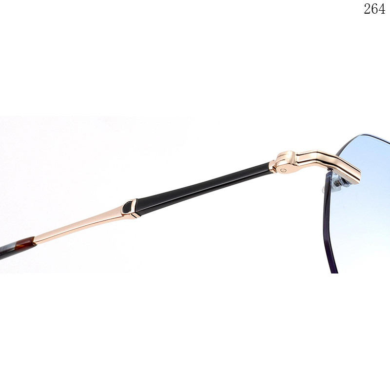 Dachuan Optical S25653 China Supplier New Coming Rimless Sunglasses Frame with Small Orders (4)