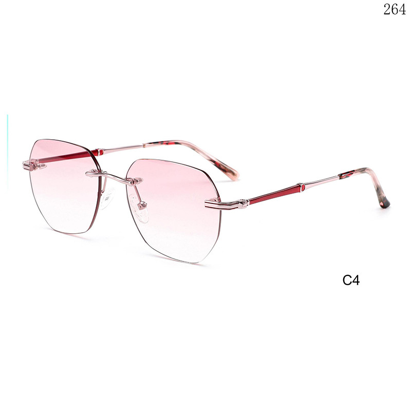 Dachuan Optical S25653 China Supplier New Coming Rimless Sunglasses Frame with Small Orders (9)